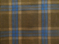 A Length of Beautifully Colored Plaid Cotton: Brown and Blue