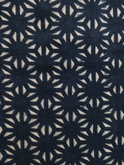 A Length of Katazome Dyed Cotton: Traditional Asanoha Pattern