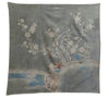 A Faded Hand Painted Raw Silk Furoshiki: Lyrically Depicted Nature