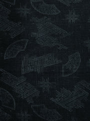 A Length of Twice Dyed Katazome Cotton: Rich Low Contrast Indigo