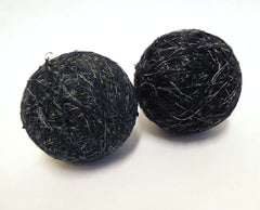 Two Balls of Leftover Kasuri Yarn: Low Contrast Deep Tone