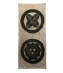 A Very Large Banner: Two Family Crests on Hand Spun Cotton
