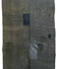 A Beautifully Old Two Panel Patched and Tattered Hemp Kaya: Traditional Mosquito Netting