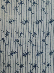A Length of Patched Jishiro Katazome: Blue on White Pattern