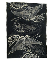 A Fragment of Katazome Cotton: Large Scale Cranes