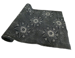 A Generous Length of Katazome Dyed Cotton: Rare Clematis Pattern