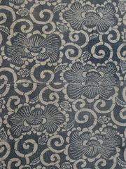 A Good Length of Faded Katazome: Peonies on Hand Spun Cotton