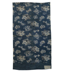 An Old, Patched Katazome Dyed Fragment: Hand Spun Yarns