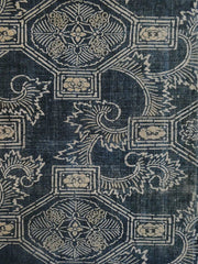 A Length of Katazome Dyed Cotton: Octagons and Arabesque