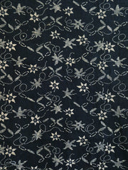 A Length of Indigo Dyed Katazome: Maple Leaves