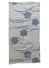 A Length of Blue on White Katazome Cotton: Kasuri Yarns in the Warp