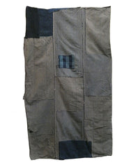 A Complete, Intact Pieced and Patched Futon Cover: Threadbare Areas