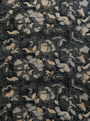 A Length of Wildly Designed Katazome Cotton: Flowers