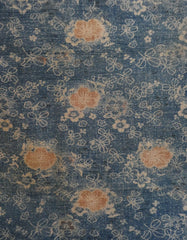A Length of 19th Century Katazome: Faded and Beautiful Hand Spun Yarns