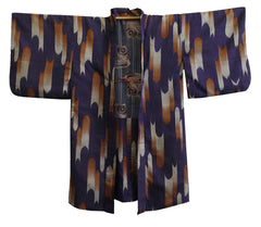 A Meisen Silk Haori: Variant of Arrow Feather Pattern