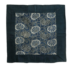 A Zabuton Cover: Hand Spun Cotton Katazome