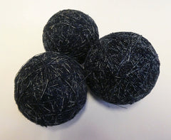Three Balls of Indigo Dyed Cotton Yarn: Leftover Kasuri Yarn