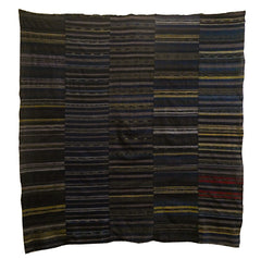 An Intact Five Panel Zanshi Ori Futon Cover: Kasuri Passages