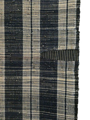 A Very Slubby Length of Zanshi ori: Patched Indigo