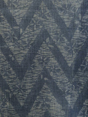 A Length of Katazome Dyed Cotton: Zigzags and Carnations