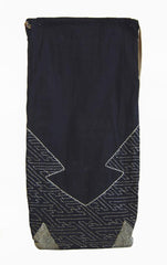 An Exquisitely Sashiko Stitched Cotton Indigo Bag: White on Indigo