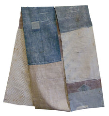 A Long Pieced Boro Cloth: Sizing Covered and Glued Patches