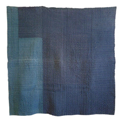 A Very Heavily Sashiko Stitched Kotatsu Cover: Layered Cotton