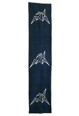A Length of Indigo Dyed Tsutsugaki Cotton: Three Origami Cranes
