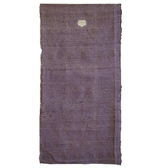 A Length of Edo Komon Cloth: Purple Colored and Family Crest