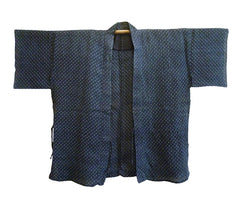 An Extremely Fine Quality Hemp or Ramie Jacket: Indigo Dyed Kasuri