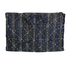 A Ragged Boro Zokin: Woven Stripes and Sashiko Stitching