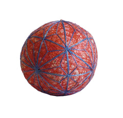 An Old Temari or Gift Ball: Cotton and Silk Floss