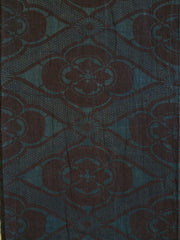 A Length of Over Dyed Cotton with Red Stenciling: Iron Oxide