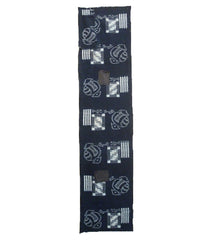 A Length of Patched Kasuri Cotton: Indigo Dyed