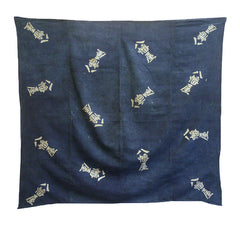 A Resist Dyed Furoshiki: Chinese Characters or Kanji