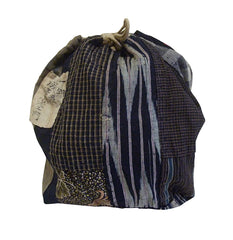 A Pieced Komebukuro or Rice Bag: Hand Written Dedication Label