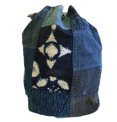 A Large Beautiful Sashiko Stitched Boro Komebukuro: Interesting Inside-Out