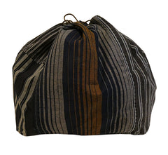 A Drawstring Cotton Rice Bag: Gradient Stripes