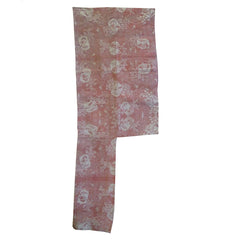 An Itajime Dyed Cotton Length: Coral Colored