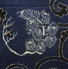 A Length of Katazome Dyed Cotton: Young Pines as Roundels