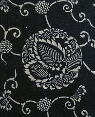 A Long Length of Katazome Dyed Cotton: Paulownia Flowers as Roundels