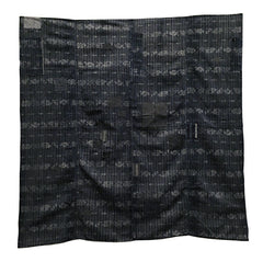 A Beautiful Old Kasuri Cotton Furoshiki: Many Mending Patches