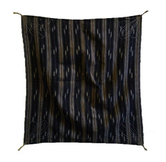 A Sashiko Stitched Furoshiki: Kasuri Cotton Cloth