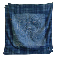 A Fantastic Boro Furoshiki: Sashiko Stitched and Hand Loomed Cotton