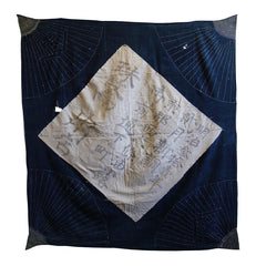 A Large Sashiko Furoshiki from Kyoto: Dated Meiji 31 or 1899