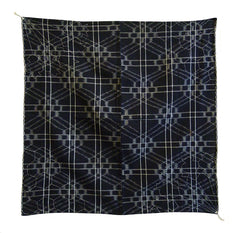 A Beautiful Small Kasuri Furoshiki: Sashiko Stitched Corners