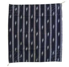 A Kasuri and Sashiko Stitched Furoshiki: Hand Loomed Cotton