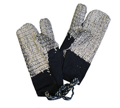 A Pair of Densely Sashiko Stitched Work Gloves: Rural and Unused