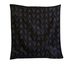 A Sashiko Stitched Furoshiki: Kasuri Cotton