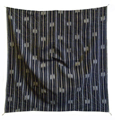 A Sashiko Stitched Furoshiki: Hand Loomed Kasuri Cloth